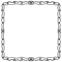 Obraz premium drawing of black square frame