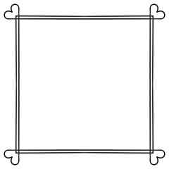drawing of black square frame