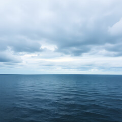 View of calm sea against cloudy sky