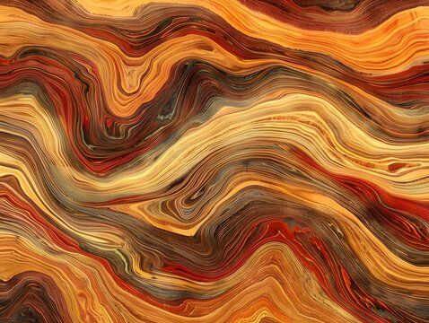 Red brown and gold swirling lines form a narra wood texture.