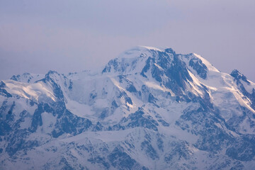 mountain peak Talgar, the highest mountain of the Trans-Ili Alatau near, Almaty city in Kazakhstan