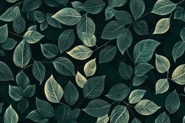 Elegant Pattern Featuring Intricate Leaf Design