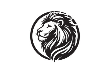  A Lion silhouette vector Illustration on white background