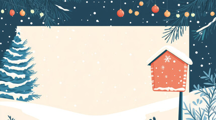 Celebrate Christmas festival decoration in december. Christmas celebration atmosphere. x mas backgroud with copyspace for text