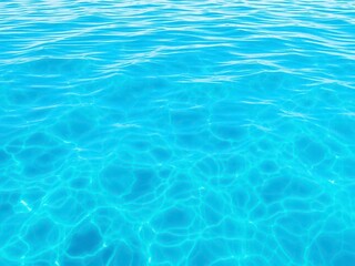 Blue turquoise water with foamy waves in the ocean, vacation, clear, waves