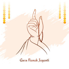 Guru nanak jayanti gurupurab religious festival card design
