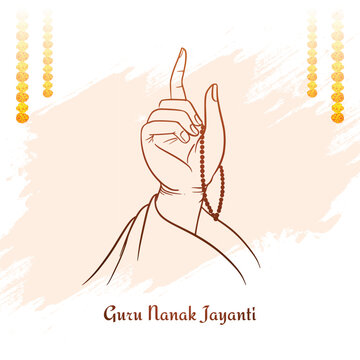 Guru nanak jayanti gurupurab religious festival card design