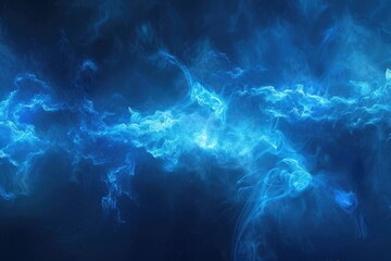 Blue Smoke Background. Dark and Light Interplay with Subtle Clouds in Graphic Design