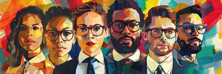 Business Collaboration: Creative Group of Business People Brainstorming Together