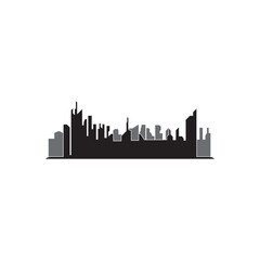 Fototapeta premium Modern City skyline illustration in flat design