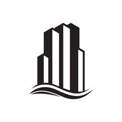 Modern City skyline illustration in flat design