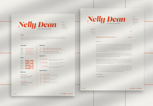 Red & Cream Minimal Resume