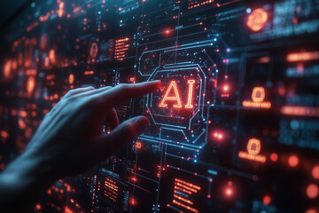 Interactive Holographic AI with Futuristic Hand