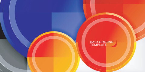 Fototapeta premium Minimal geometric abstract background. Circle triangle design