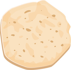 Pita bread. Freshly baked pita bread. Food design. Vector illustration