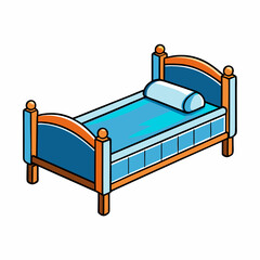 illustration of a bed with pillows