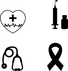 Healthcare and medical line icon set. sign and symbols in flat design and health pills of hospital and medical care. Modern graphic design concept, simple outline element. Vector line icon.