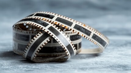 Vintage Film Reel  Aged  Textured  Cinematic Background