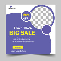 social media post sale banner set. big sale, super sale, fashion sale social media post banner template design.