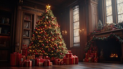 christmas tree and gifts