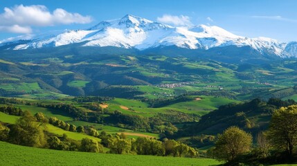 Fototapeta premium Breathtaking Mountain Valley Landscape