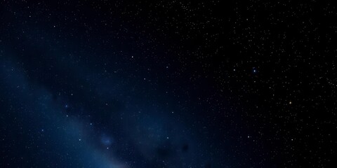 Naklejka premium Night sky with stars sparkling against a black background, creating a mesmerizing and magical celestial scene, black background, universe, night sky
