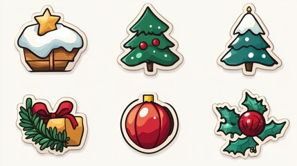Chrismas icon, Chrismas sticker, Chrismas vector,Snow