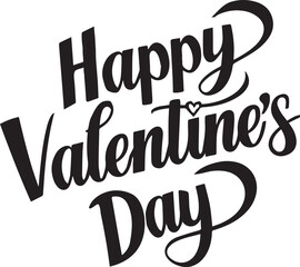  happy valentines day lettering banner poster template vector concept  on white background