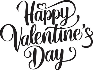  happy valentines day lettering banner poster template vector concept  on white background