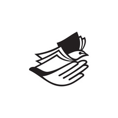 black and white illustration of a hat on the beach, vector illustration