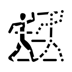 motion tracking augmented reality glyph icon vector. motion tracking augmented reality sign. isolated symbol illustration