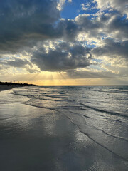 Cloudy sunset over the sea