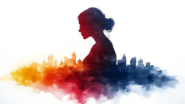 Watercolor artwork of a poet surrounded by books, flowers, and candles for an inspiring scene for World Poetry Day