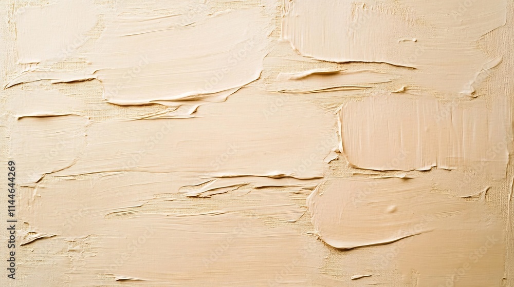 Aufkleber soft beige canvas texture with minimal brush strokes in elegant and serene composition