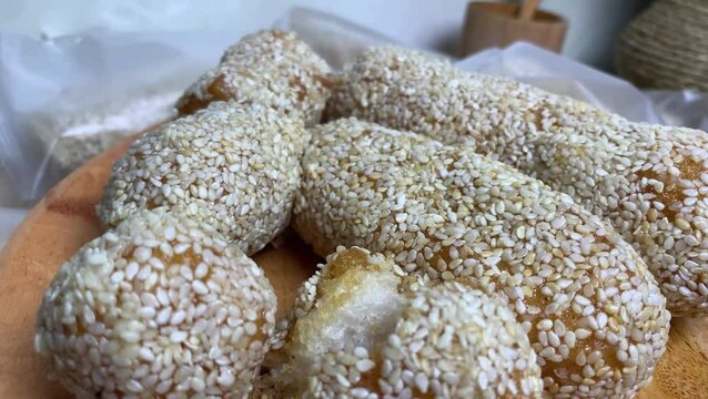 Manco Wijen or sesame cake is a traditional Indonesian food, feels crunchy but also sweet. very tasty and addictive. cheap price and delicious taste.