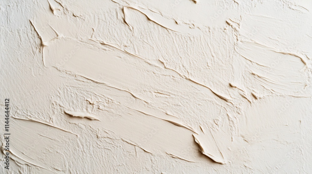 Poster serene beige canvas texture with delicate brush strokes - minimal background for designs