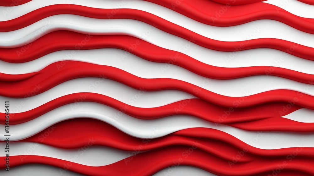 Poster stylized dynamic flag pattern with wide copy space for advertising or design