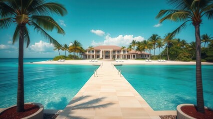 A stunning view of an oceanfront property with a pristine beachfront, nature, coastline