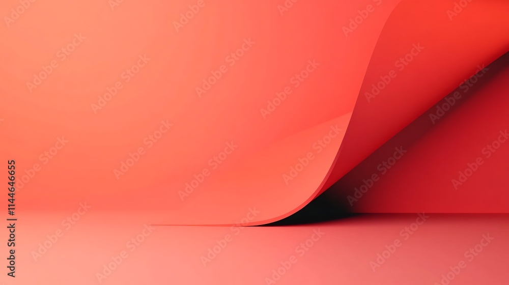 Aufkleber abstract flag-inspired 3d geometric shape with clean space for text
