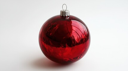 Bauble Christmas Ball Glass Ornament Red