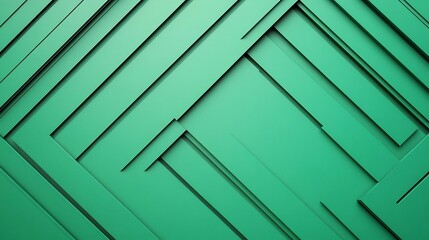Elegant Minimalist Abstract Geometric Green Pattern with Empty Center Space