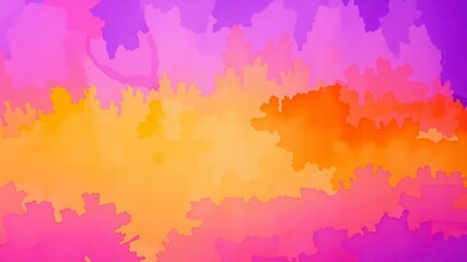 Obraz premium Watercolor painting of a vibrant sunset sky in shades of orange and purple, watercolor, vibrant
