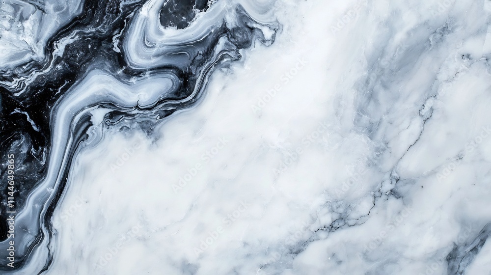Poster elegant marble texture with smooth swirling patterns in grayscale tones