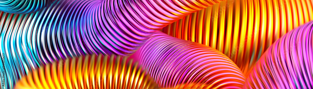 Poster vibrant colorful wave patterns abstract art digital design creative environment close-up view visual