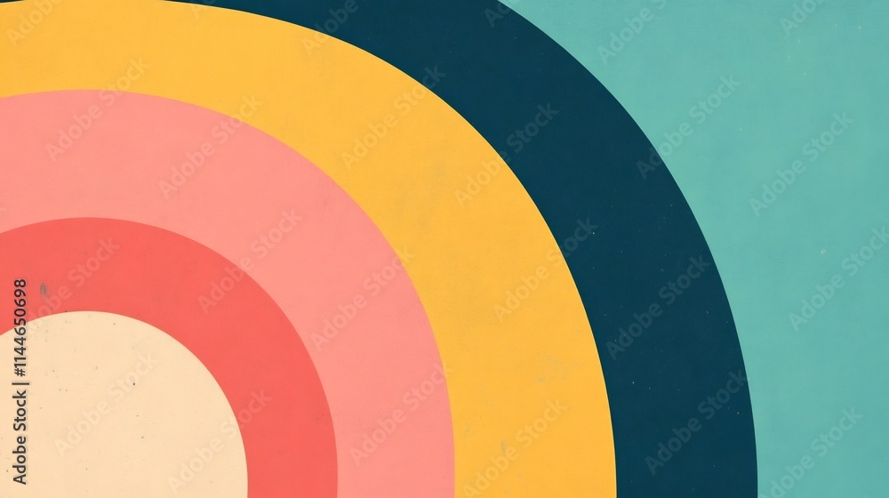 Poster pastel geometric abstract shapes minimal design with ample copy space for branding and packaging