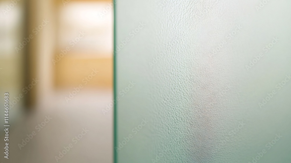 Poster frosted glass with soft-focus background and space for text