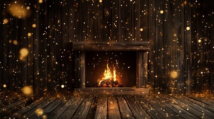 Obraz premium Christmas concept with fireplace