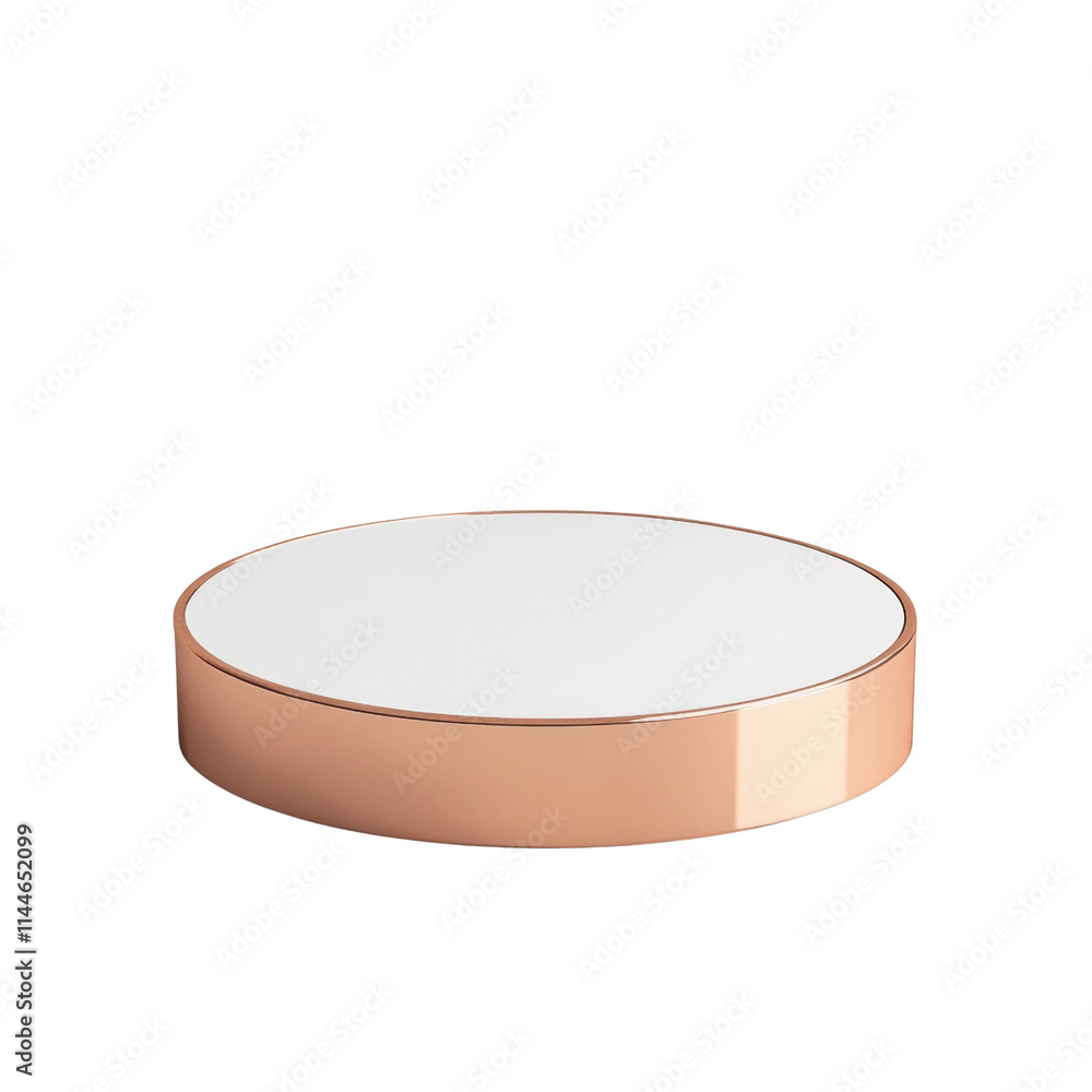 Poster simple circular product display stand with clean white surface
