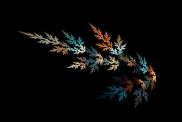 Computer generated fractal pattern and shape