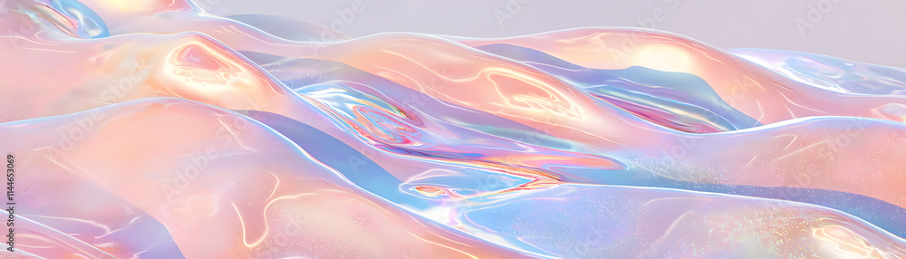 Poster fluid abstract art digital creation colorful waves soft environment aesthetic viewpoint visual seren